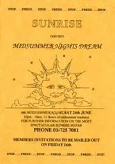 Sunrise - A Midsummer Nights Dream (preflyer)